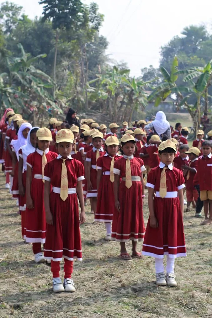 Students during an sports session